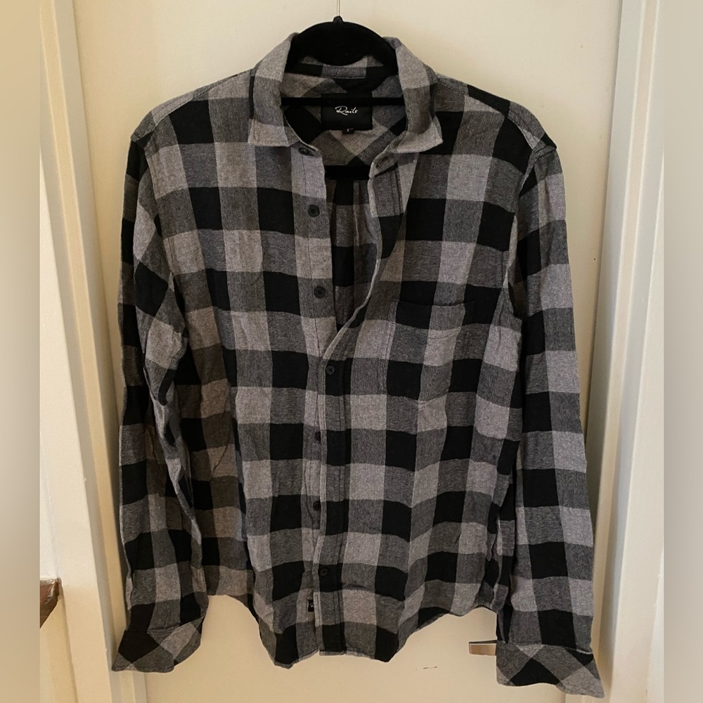 Rails Men’s Lennox Shirt in Charcoal/Black Check